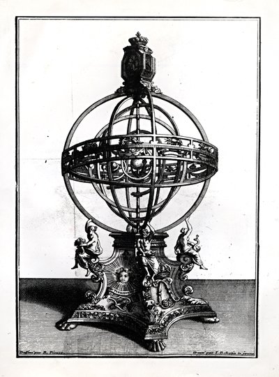 Sfera Armillare del Sistema Copernicano, incisa da Gerard Jean Baptiste Scotin (1671-1716) da Bernard Picart